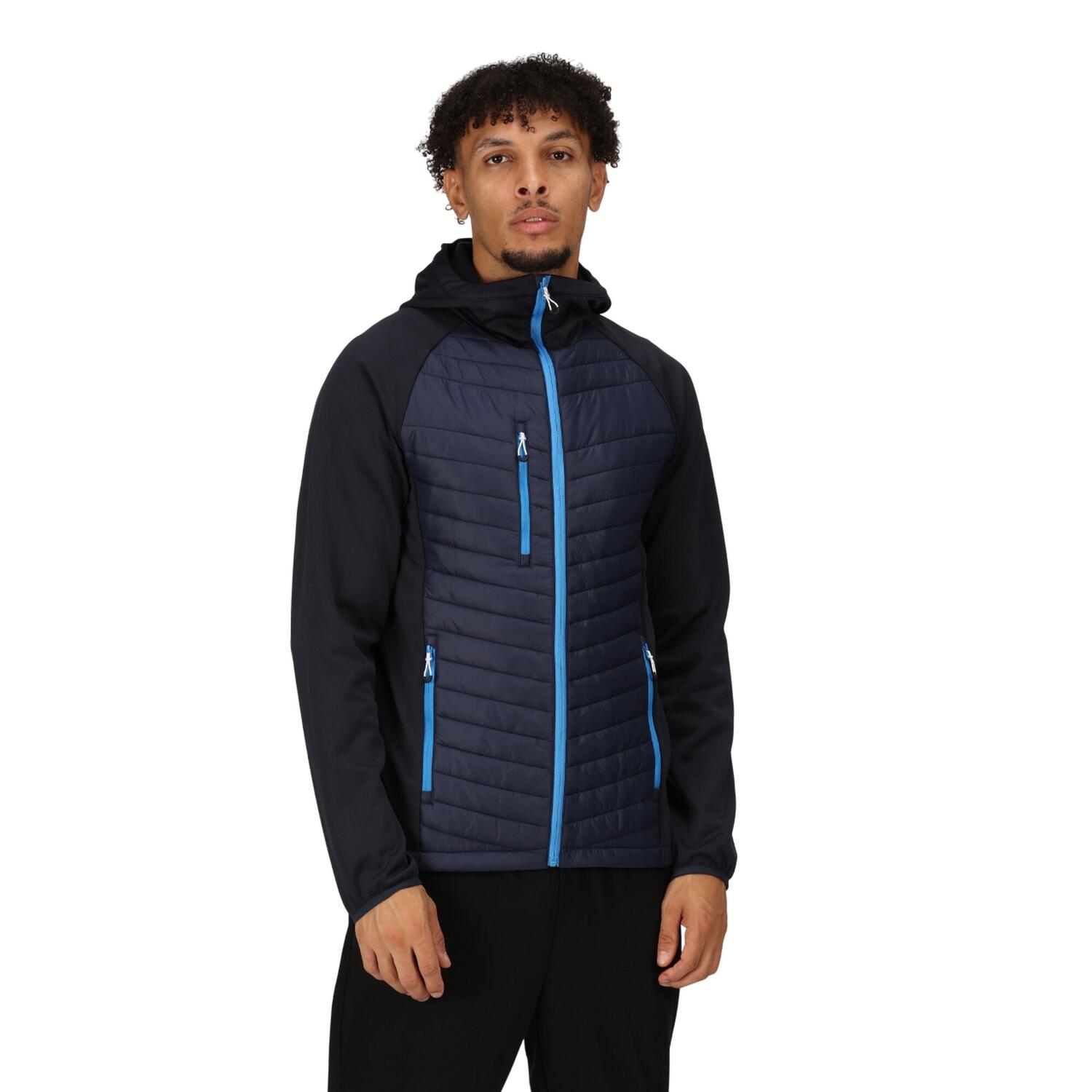 Casaco com capuz híbrido Navigate para homem (Azul Marinho / Azul Francês) 2/3