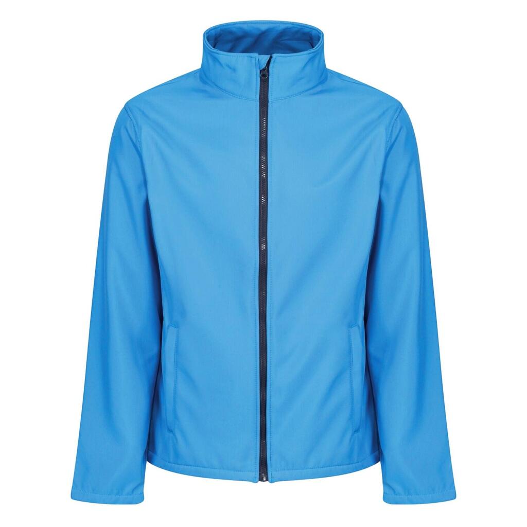 Mens Ablaze Printable Soft Shell Jacket (French Blue/Navy)