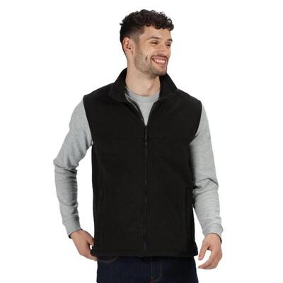 Haber ii fullzip bodywarmer fleece antipill jacket (250 gsm) (zwart)