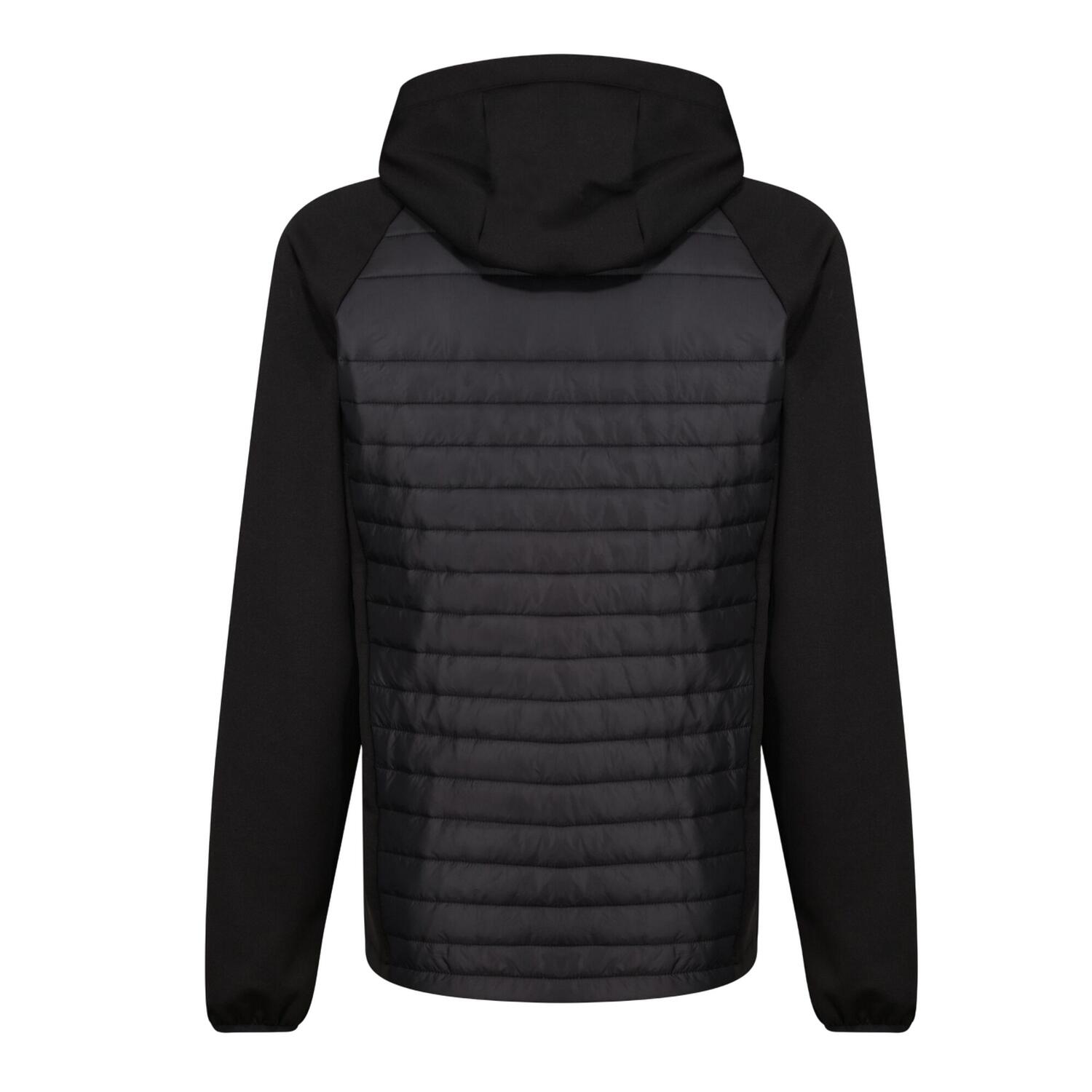 Heren Navigate Hybride Hooded Jacket (Zwart/Seal Grey) 2/4