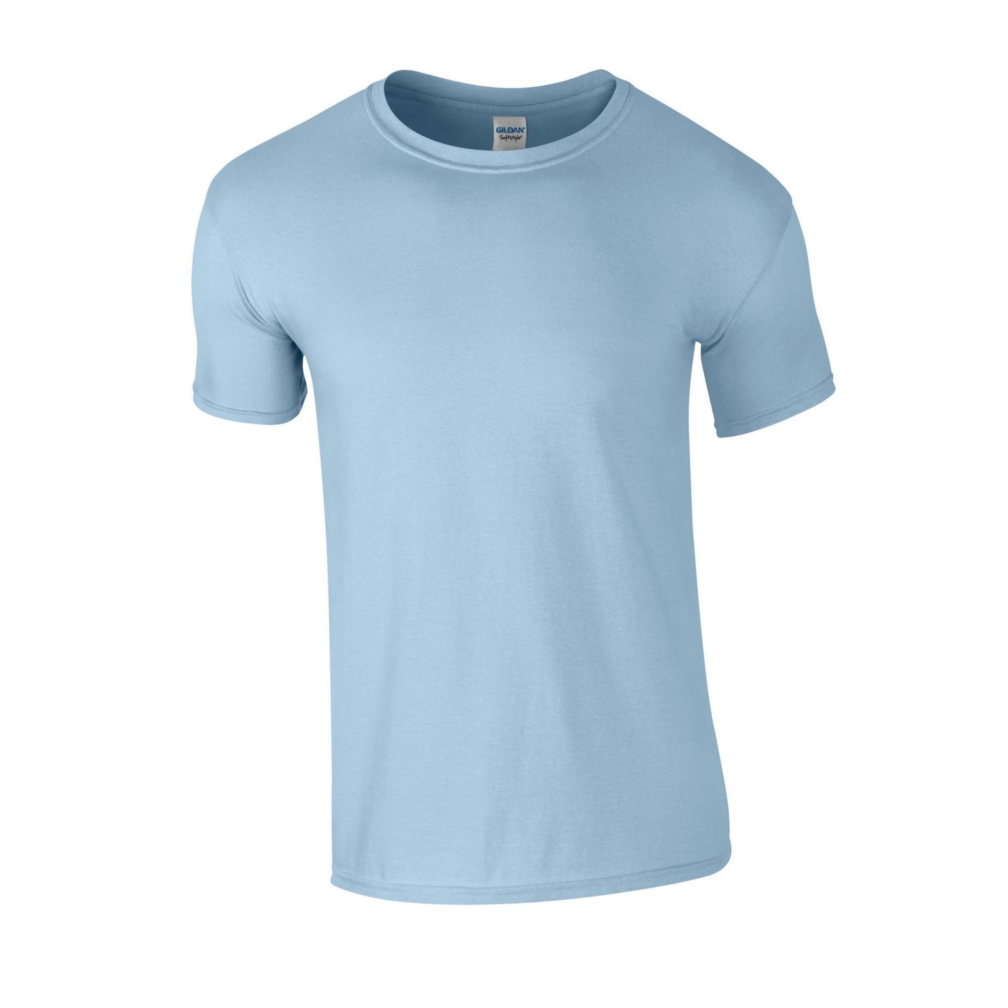 Gildan - Tshirt Softstyle Adulte (bleu Clair) - T-shirt Manches Courtes - Bleu - 42 M/l - Decathlon