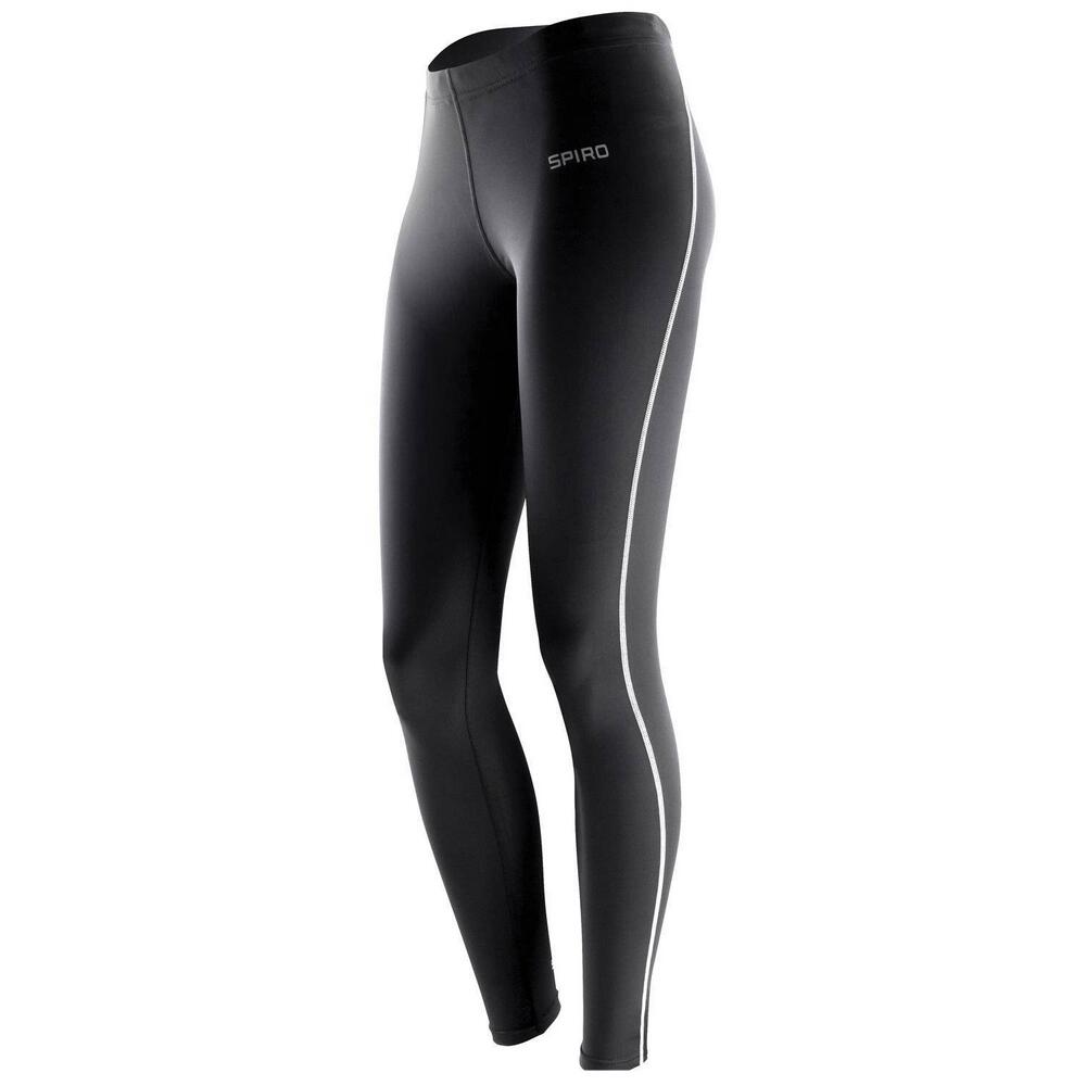 Womens/Ladies Bodyfit Base Layer Leggings (Black)