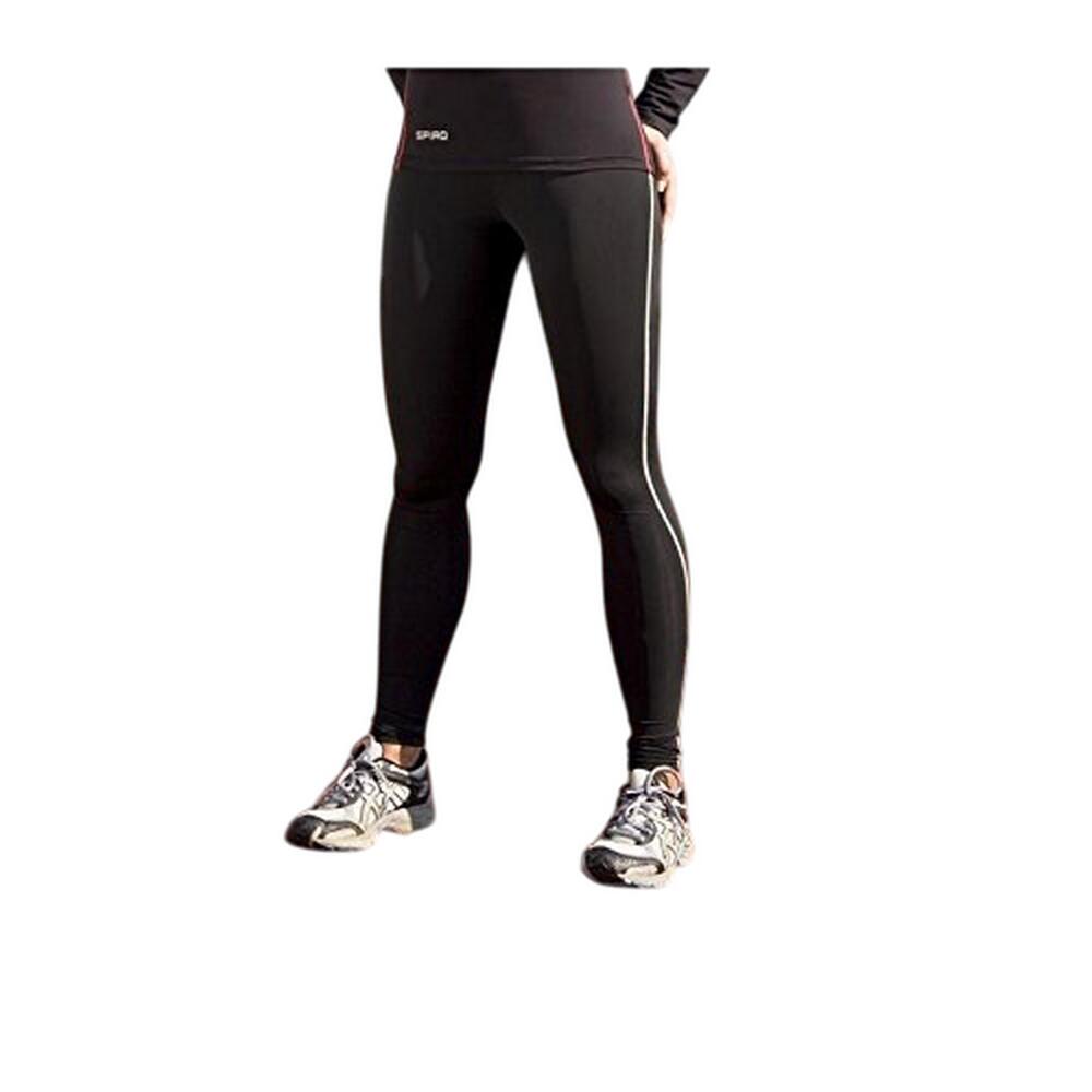 Womens/Ladies Bodyfit Base Layer Leggings (Black)