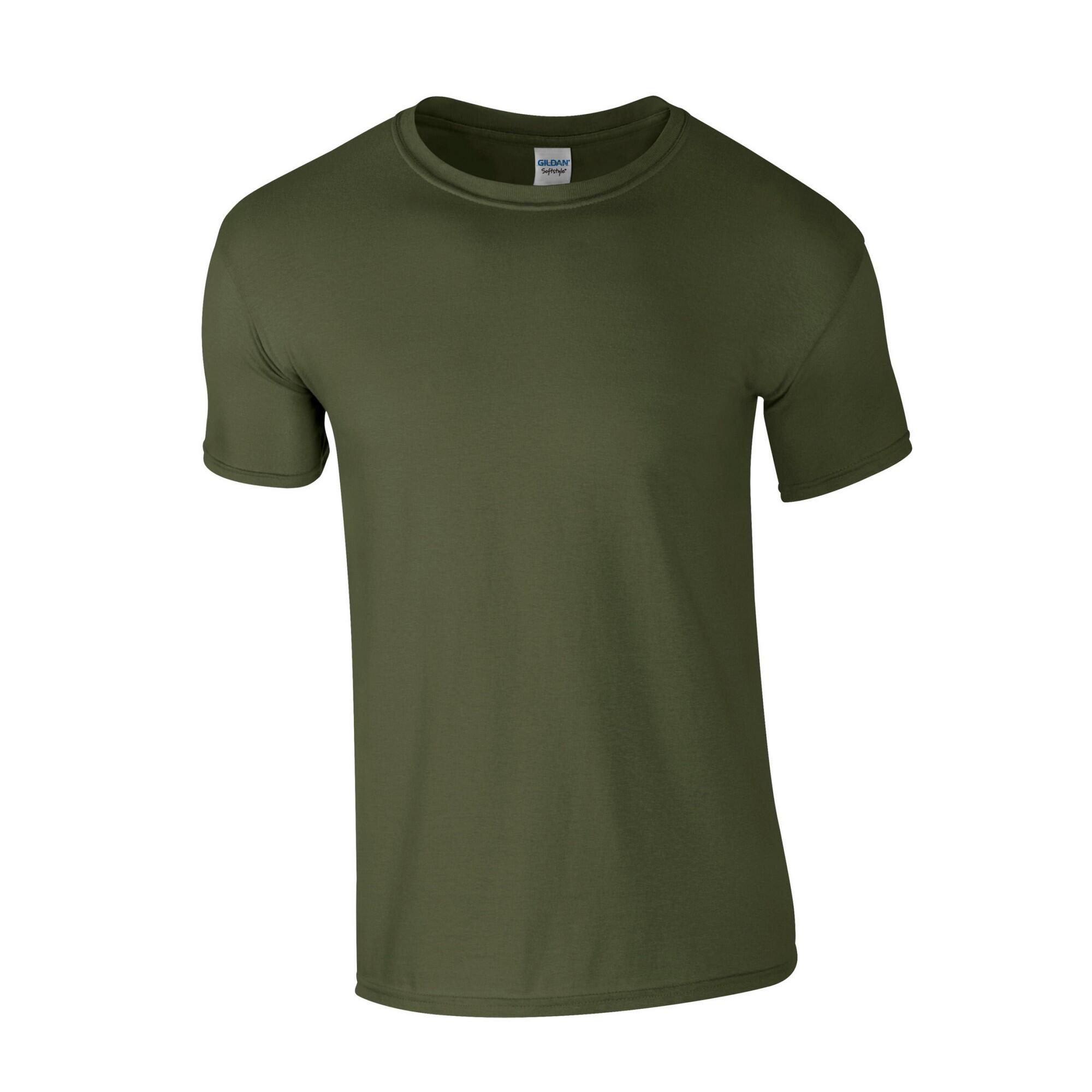GILDAN Mens Softstyle Heather TShirt (Military Green)