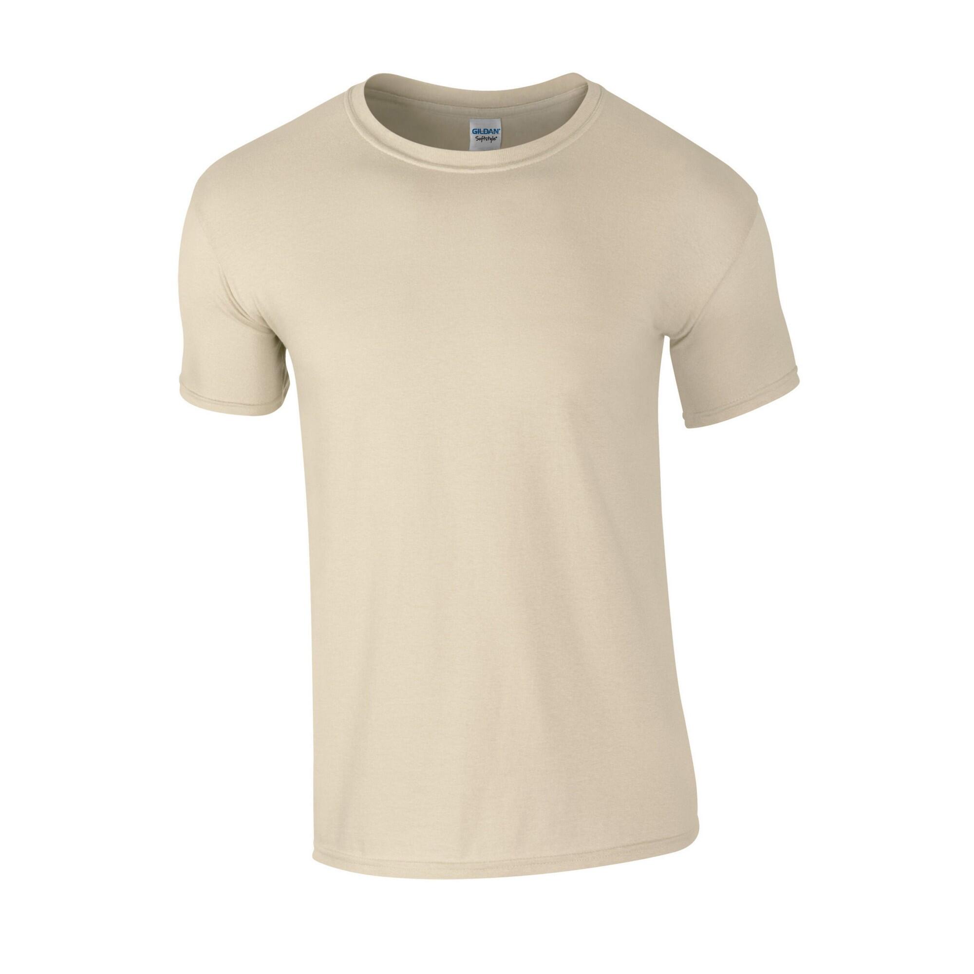 Gildan - Tshirt Softstyle Adulte (sable) - T-shirt Manches Courtes - Beige - 56 3xl - Decathlon
