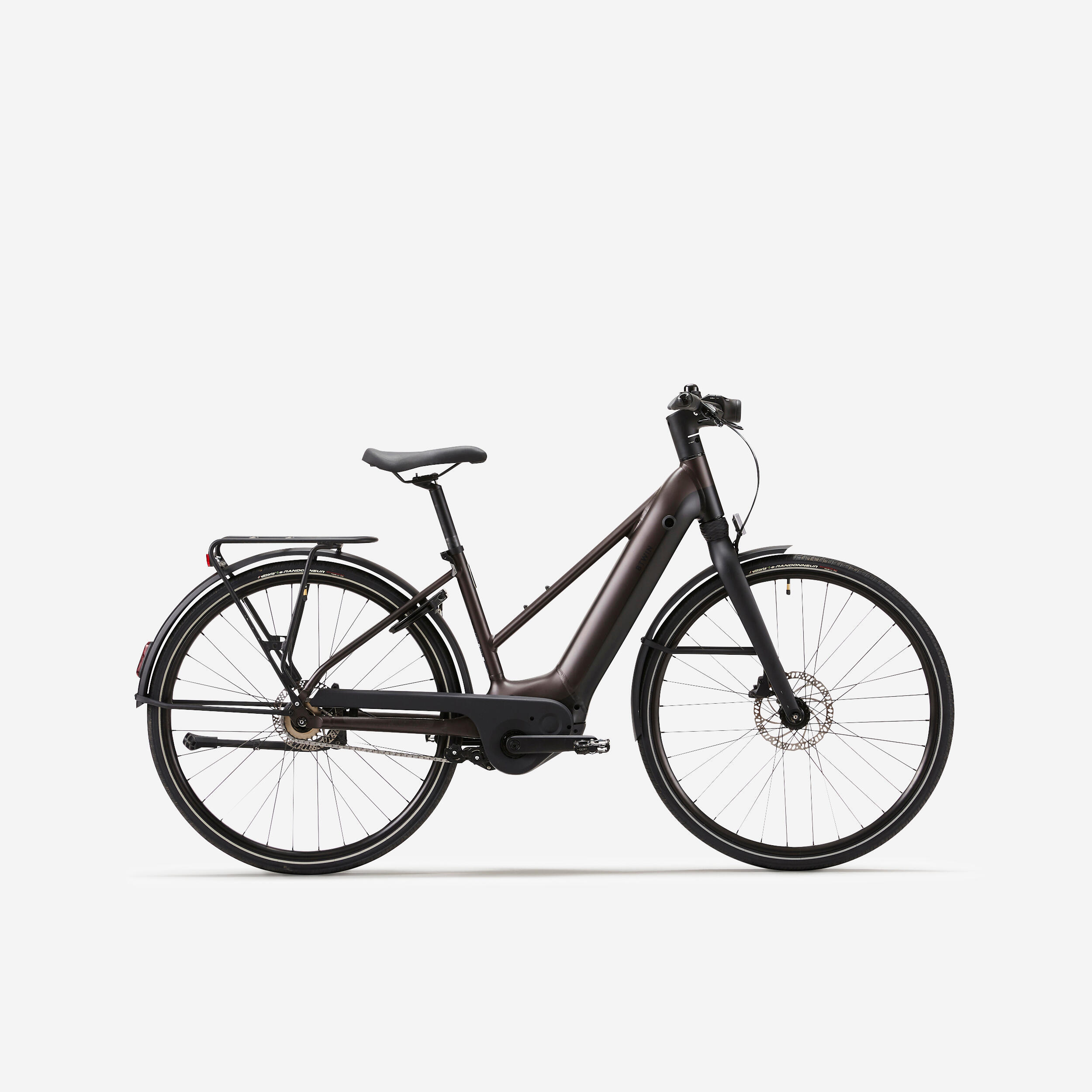 Btwin - Seconde Vie - Velo Ville Electrique A Moteur Automatique Owuru... - Très Bon - Vélo Ville - Beige|incolore|kaki - Decathlon