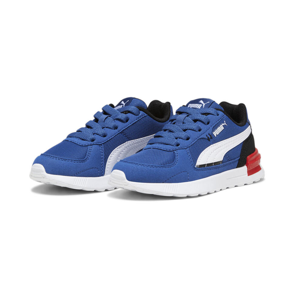 Dziecięce buty sportowe Graviton AC PUMA Clyde Royal White Black Blue