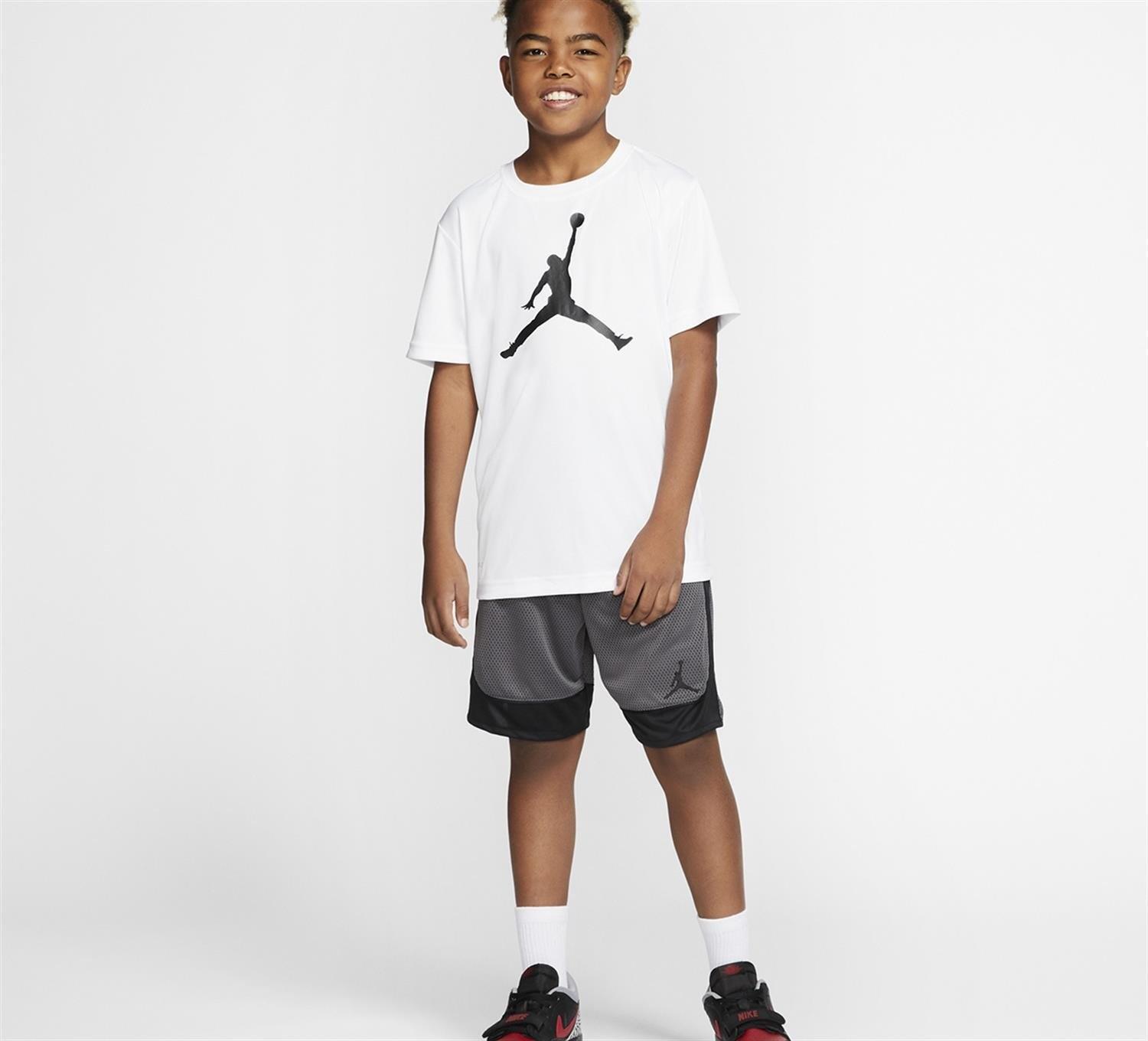 T-shirt ragazzo jordan jdb jumpman logo dri-fit - bianco 2/4