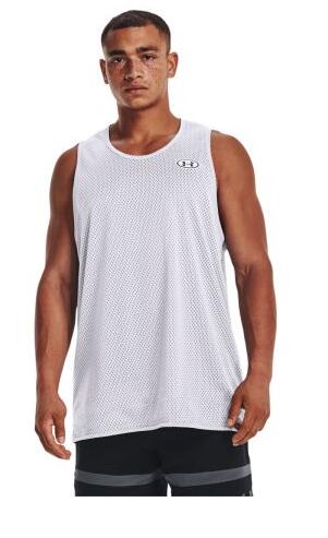 Canotta uomo under armour baseline reversible bianco/nero 3/5