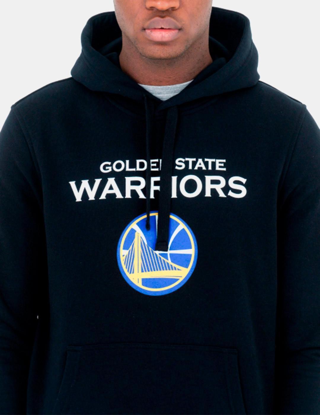 Sudaderas para Hombre New era  logo po golden warriors Negro 2/7