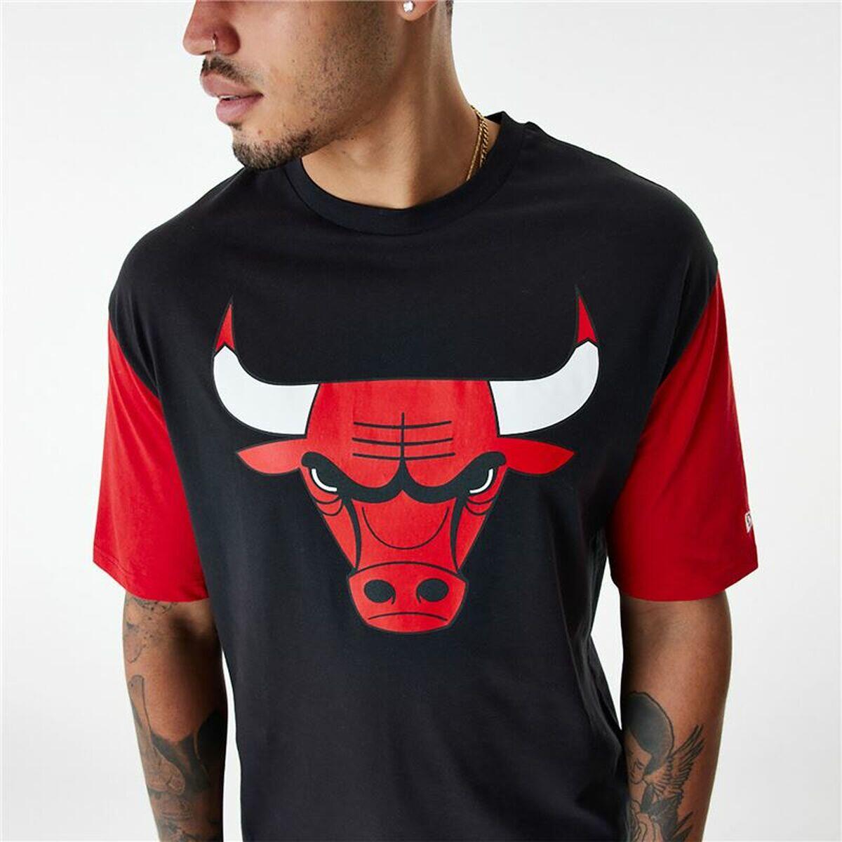 Herren Kurzarm-T-Shirt New Era NBA Colour Insert Chicago Bulls Schwarz 2/5