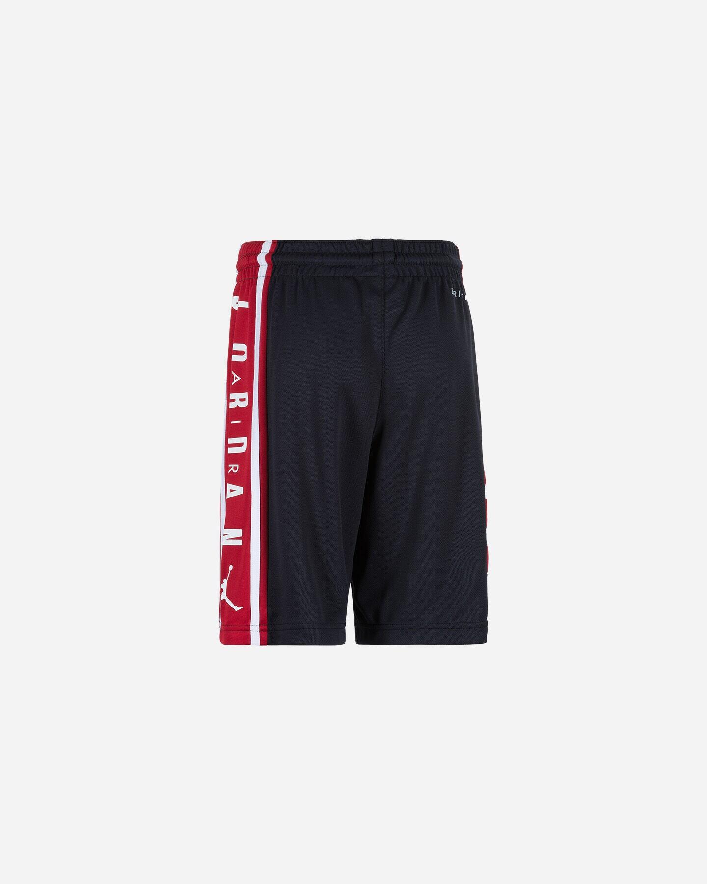 Pantaloncino ragazzo jordan air hbr - nero/rosso 2/3