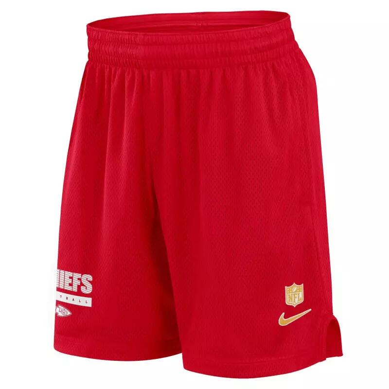 Short NFL Kansas City Chiefs Nike Sideline Mesh 2024 Rouge 1/2