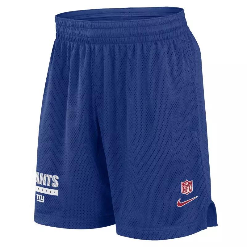 Short NFL New York Giants Nike Sideline Mesh 2024 bleu 1/2