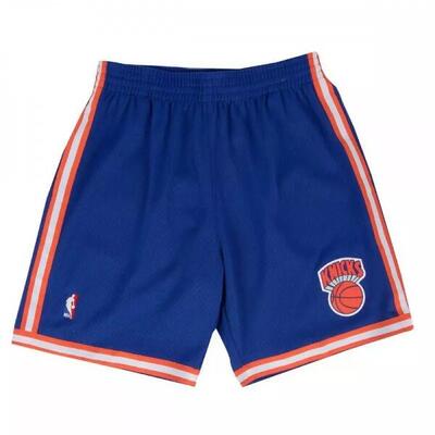 Short nba new york knicks 1991-92 mitchell & ness swingman road bleu pour homme