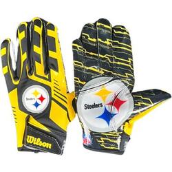 Wilson Adult NFL Stretch Fit Gloves Team Pittsburgh Steelers