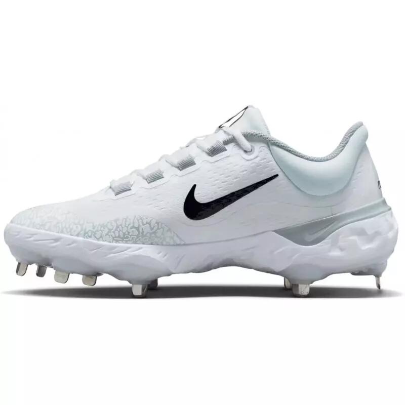 Crampons de Baseball métal Nike Alpha Huarache Elite 4 low Blanc 3/5
