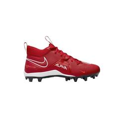 Crampons de Football Americain moulés Nike Alpha Menace Varsity 3 Mid rouge