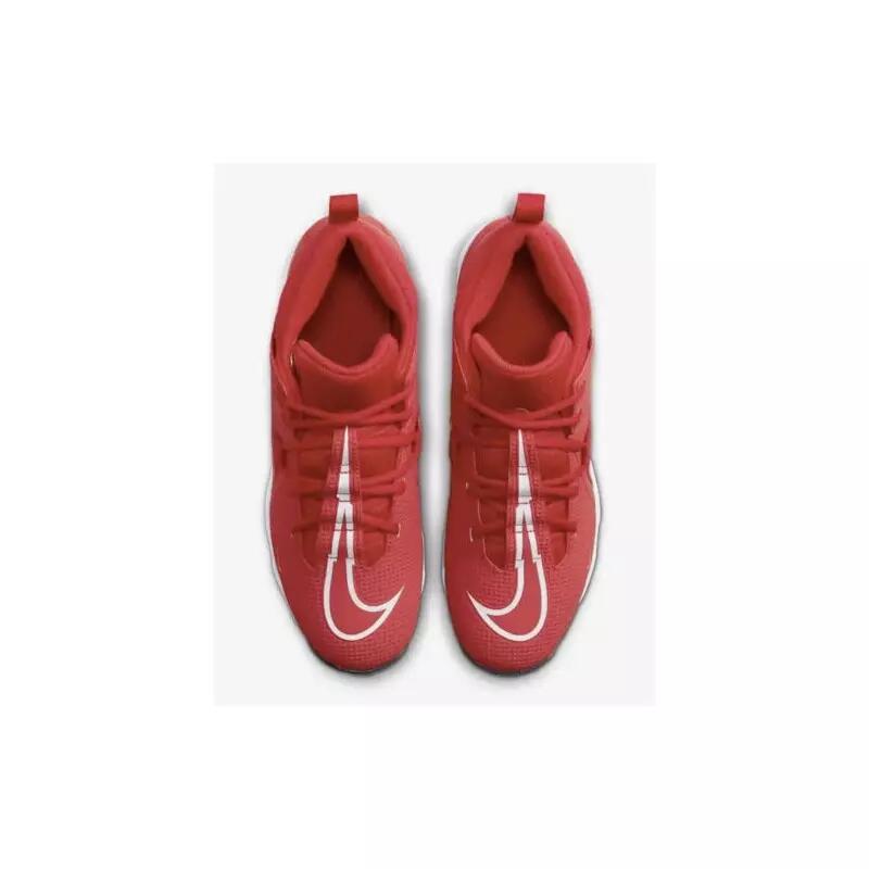 Crampons de Football Americain moulés Nike Alpha Menace Shark 3 Mid Rouge
