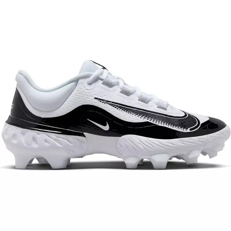 Crampons de Baseball moulés Nike Alpha Huarache 4 Elite Low MCS Blanc