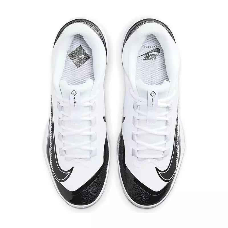 Crampons de Baseball moulés Nike Alpha Huarache 4 Elite Low MCS Blanc