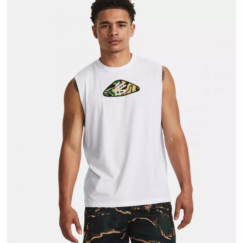 Débardeur Under Armour Curry Blanc pour homme 1/2