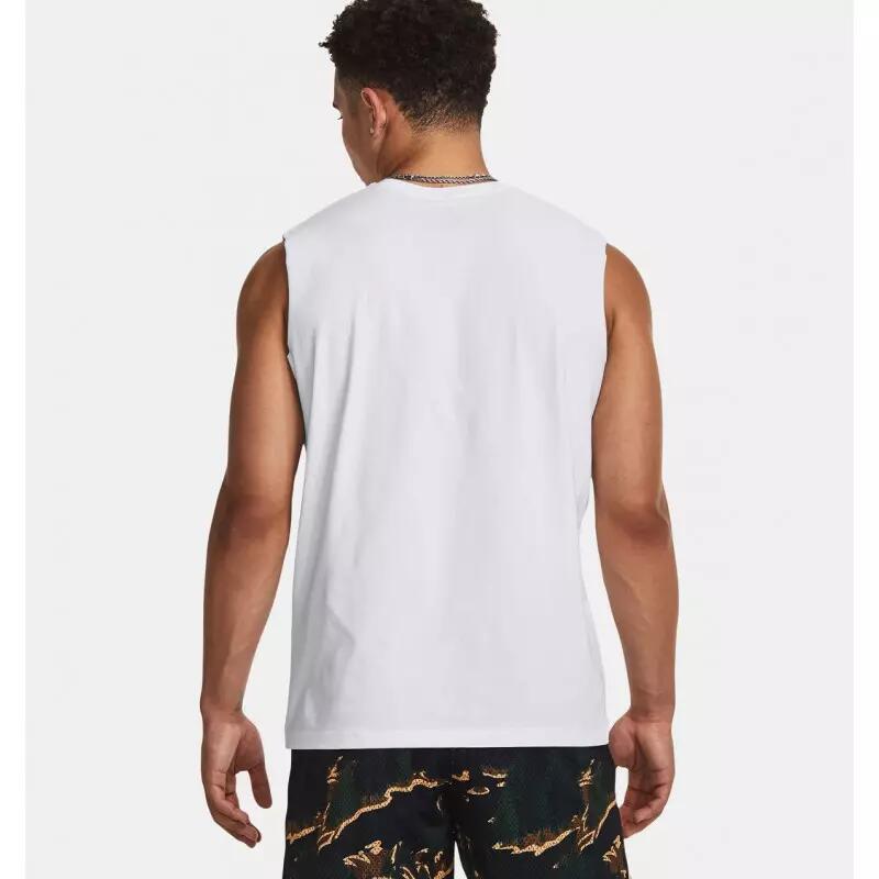 Débardeur Under Armour Curry Blanc pour homme 2/2