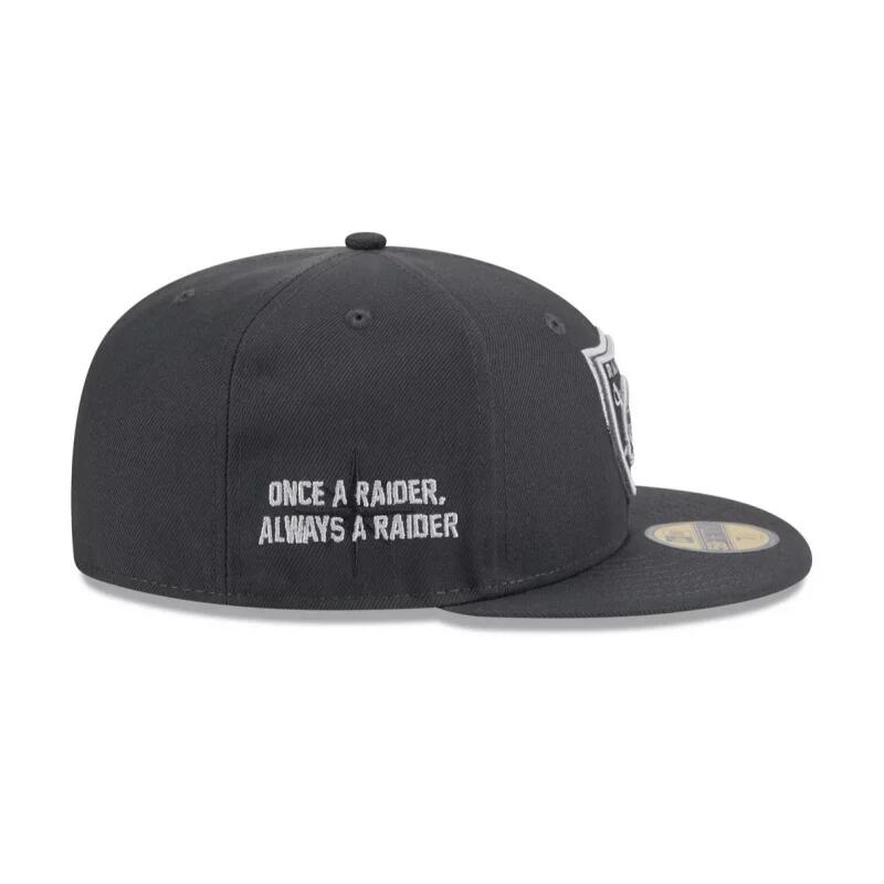 Casquette NFL Las Vegas Raiders New Era Draft 24 59Fifty Gris 3/5