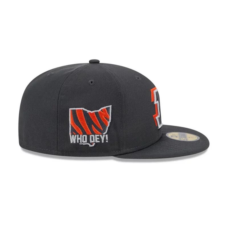 Casquette NFL Cincinnati Bengals New Era Draft 24 59Fifty Gris 4/5