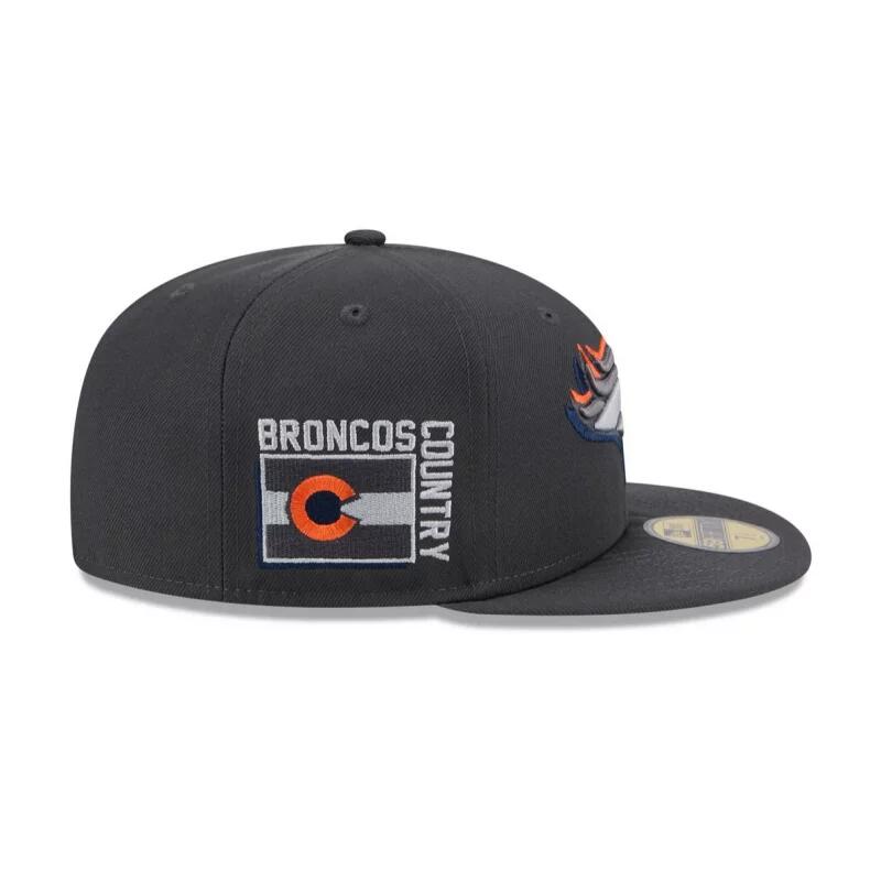 Casquette NFL Denver Broncos New Era Draft 24 59Fifty Gris 3/5