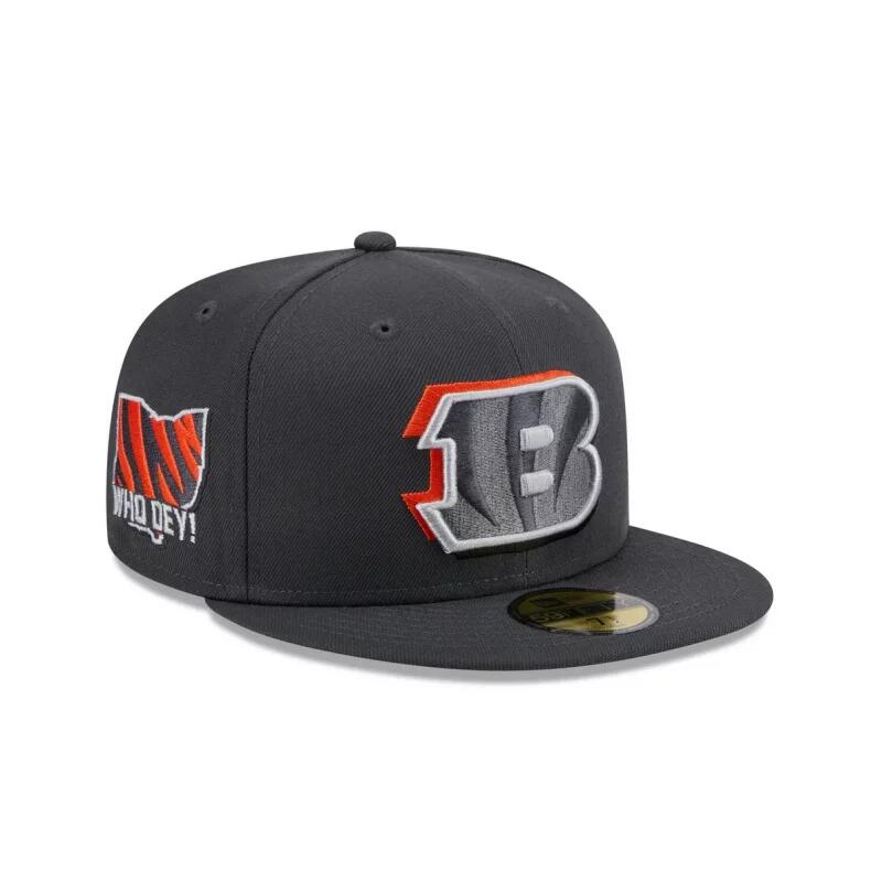 Casquette NFL Cincinnati Bengals New Era Draft 24 59Fifty Gris 2/5