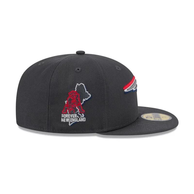 Casquette NFL New England Patriots New Era Draft 24 59Fifty Gris 3/5