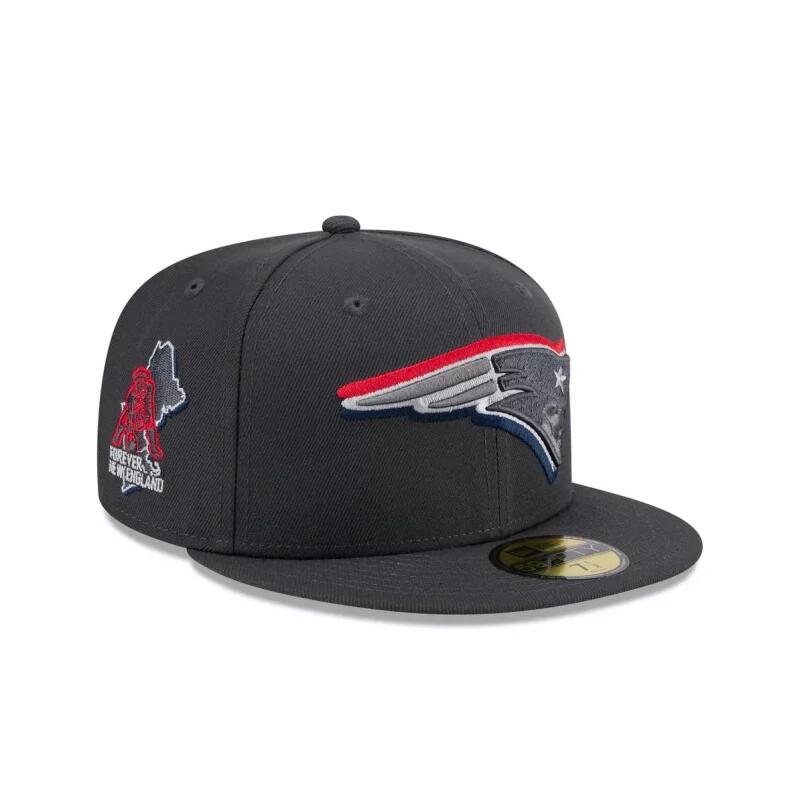 Casquette NFL New England Patriots New Era Draft 24 59Fifty Gris 2/5