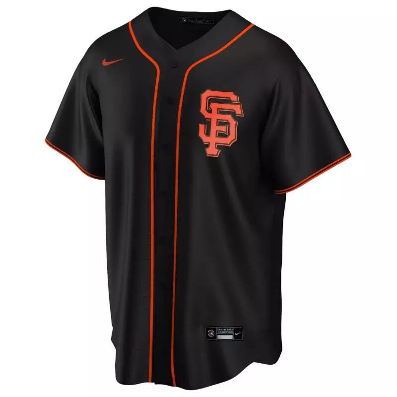 Maillot de Baseball MLB San Francisco Giants Nike Replica Home Noir pour Junior 1/2
