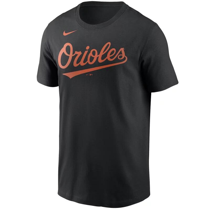 T-Shirt MLB Baltimore Orioles Nike Wordmark Noir pour Homme 1/2