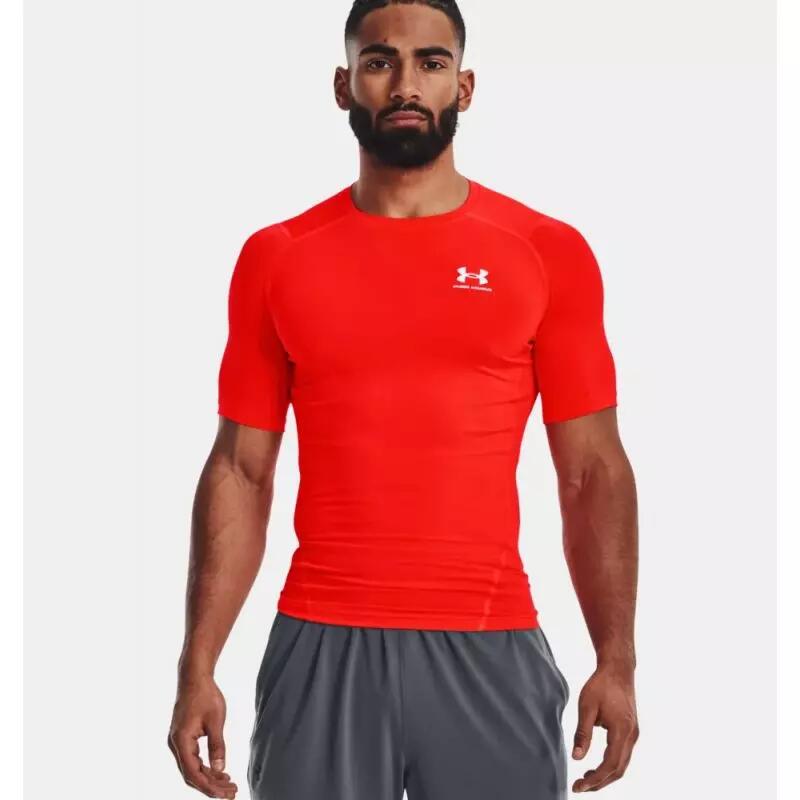 T-shirt de compression à manche courte Under Armour HeatGear Orange pour homme 3/3