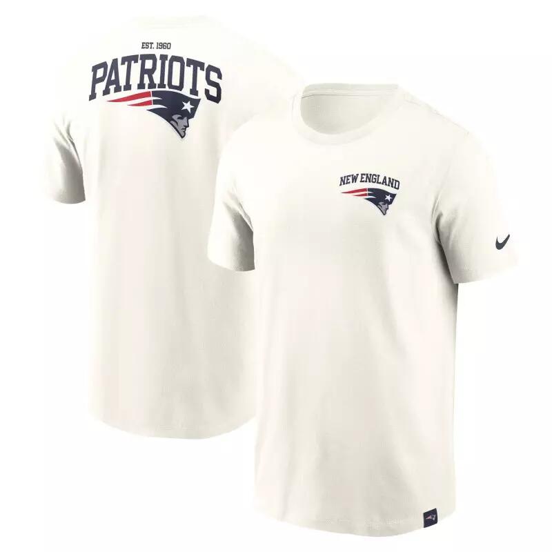 T-shirt NFL New England Patriots Nike Essential Cotton Blanc 1/3