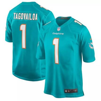Maillot NFL Tua Tagovailoa Miami Dolphins Nike Game Team Bleu pour junior