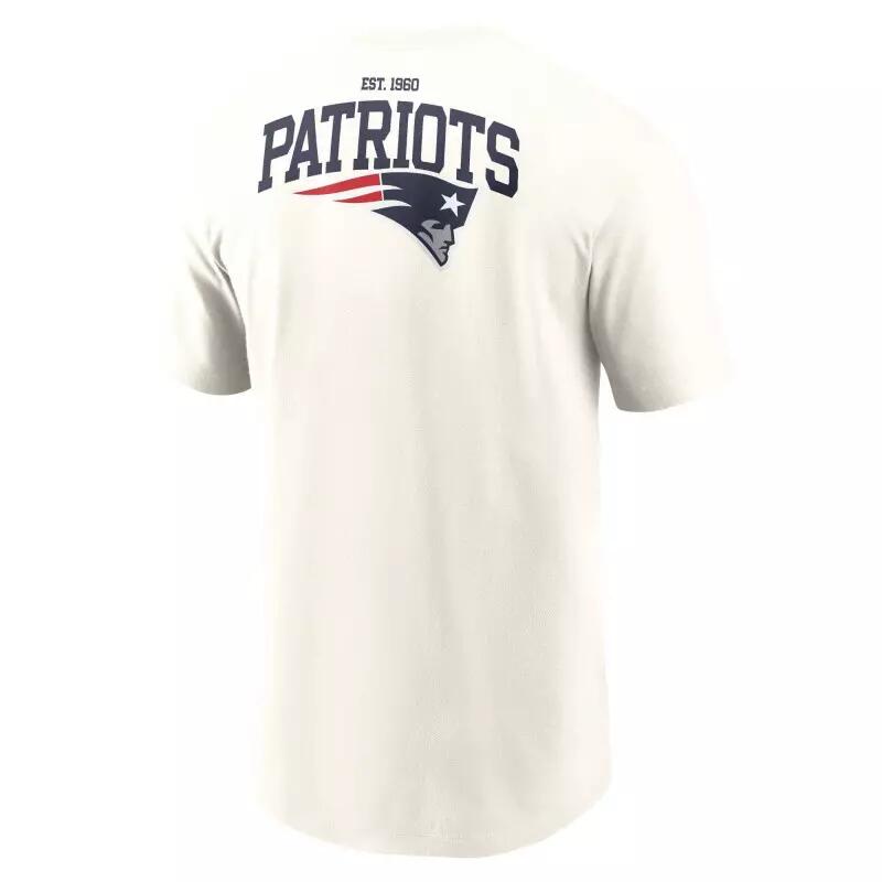 T-shirt NFL New England Patriots Nike Essential Cotton Blanc 3/3