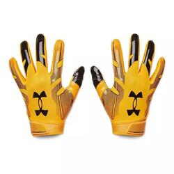 Gants de football américain Under armour F8 Jaune
