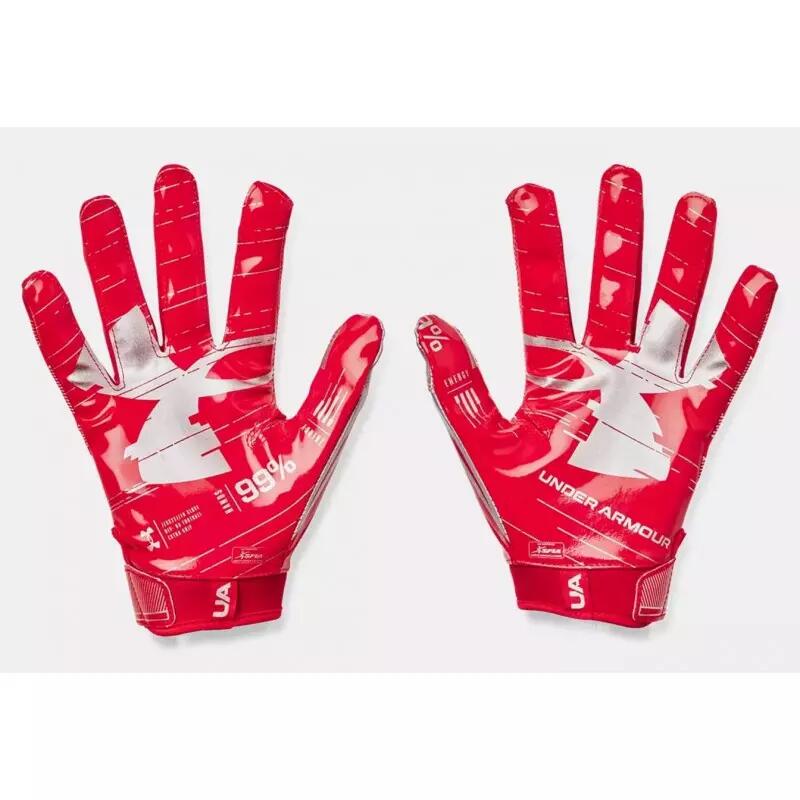 Gants de football américain Under armour F8 Rouge 2/2