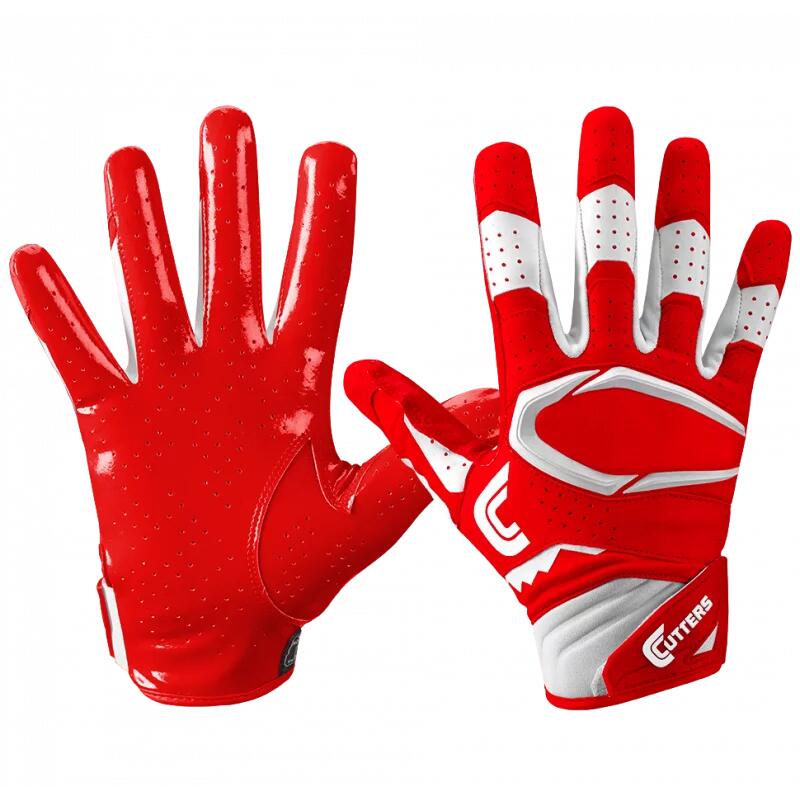 Gants de football américain Cutters S451 REV pro 2.0 Rouge