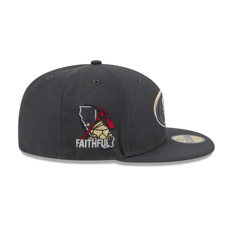 Casquette NFL San Francisco 49ers New Era Draft 24 59Fifty Gris 3/5