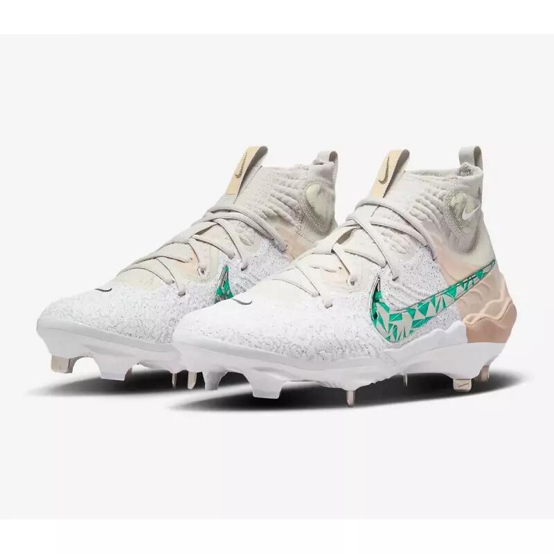 Crampons de Baseball métal Nike Alpha Huarache NXT Blanc 2/3