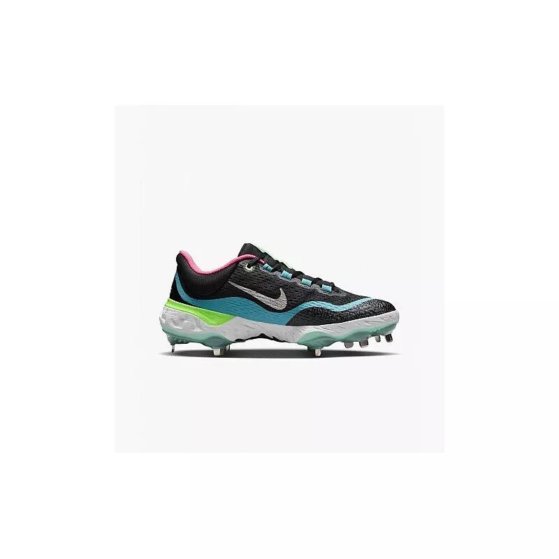 Crampons de Baseball métal Nike Alpha Huarache Elite 4 low "Black Teal Pink" 2/5