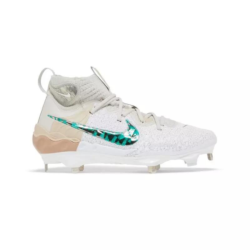 Crampons de Baseball métal Nike Alpha Huarache NXT Blanc 1/3