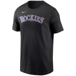 T-Shirt MLB Colorado Rockies Nike Wordmark Noir pour Homme