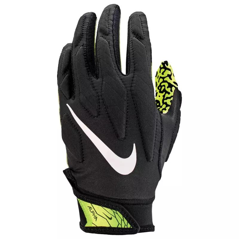 Nike - Gants De Football Américain Nike Superbad 5.0 Noir Volt Pour Junior - Gants Football Américain - 10 À 12 Ans - Decathlon
