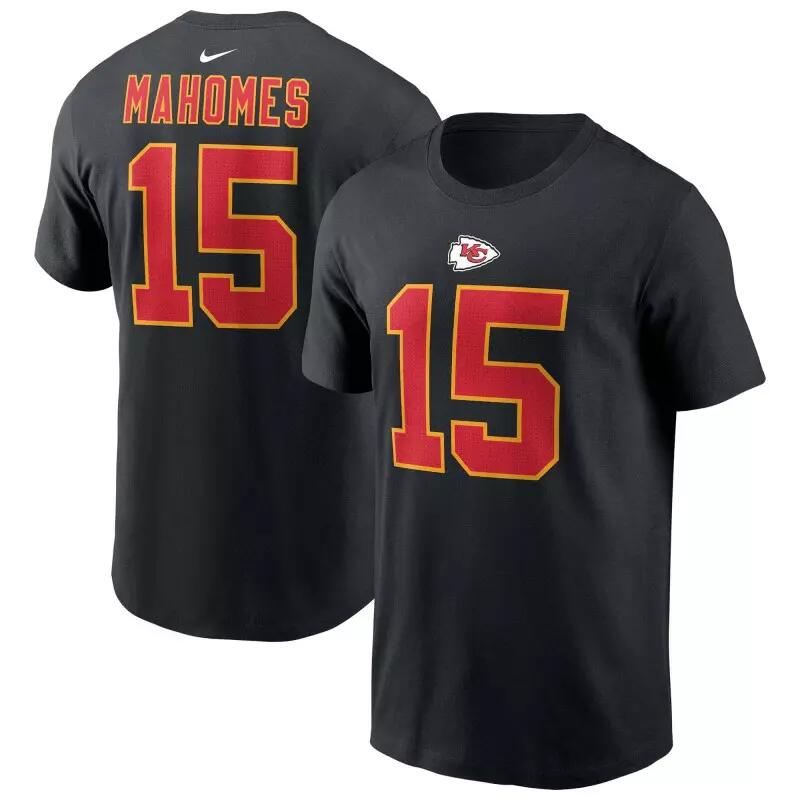 T-shirt NFL Patrick Mahomes Kansas City Chiefs Nike player Noir 3/4