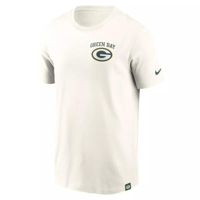 T-shirt NFL Greenbay Packers Nike Essential Cotton Blanc 2/3
